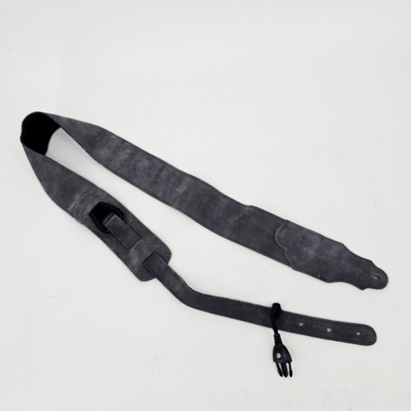 Franklin Strap Black Suede with Leatherette Backing Guitar Strap 2.5" - Picture 2 of 6